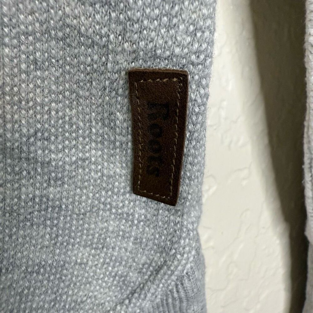 Roots Canada Gray Two Tone V Neck Sweatshirt Sz M Casual, Normcore - Picture 4 of 12